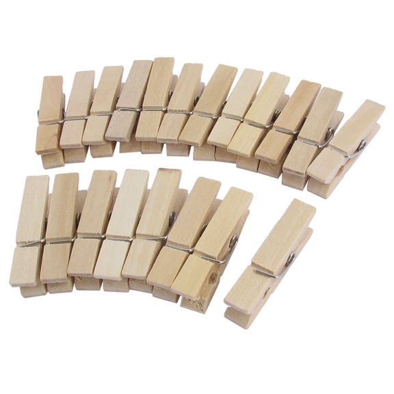 Unique Bargains Household Wooden Photos DIY Crafts Laundry Hanging Spring Clamp Clothes Pins