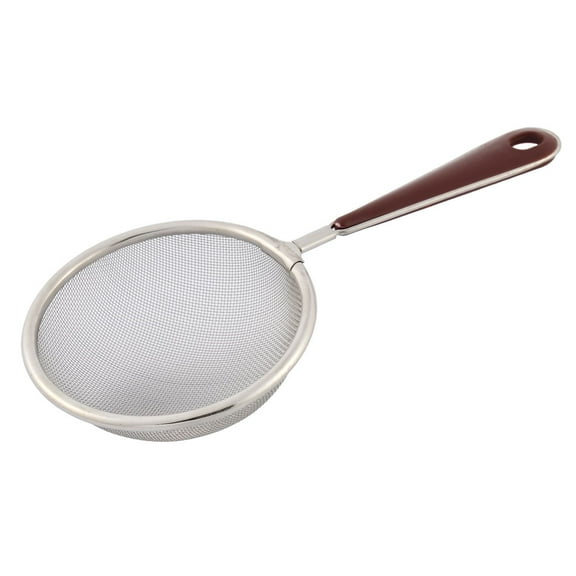 Unique Bargains Houseware Houseware Household Kitchen Plastic Handle Metal Fine Mesh Wire Oil Strainer 85mm Dia