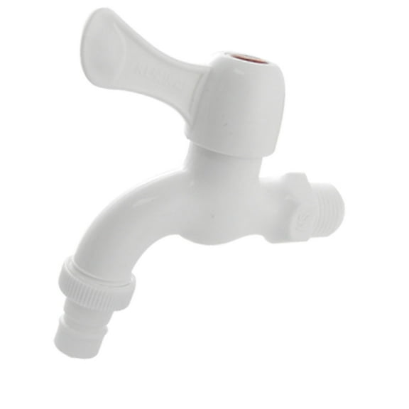 Unique Bargains Houseware Plastic Single Lever Water Tap Faucet White