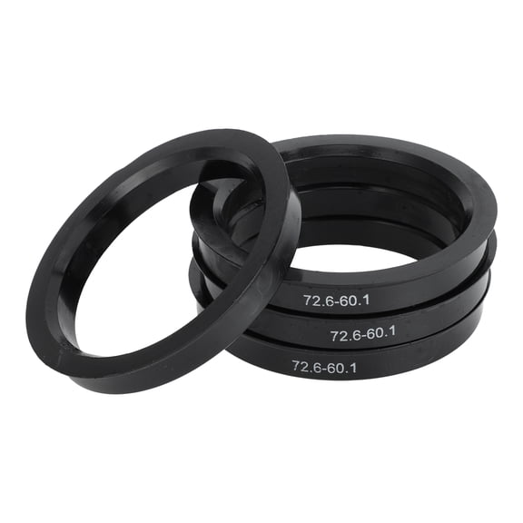 Unique Bargains 4pcs Hub Centric Rings, 60.1mm ID 72.6mm OD Car Wheel Hubrings ABS Plastic Black