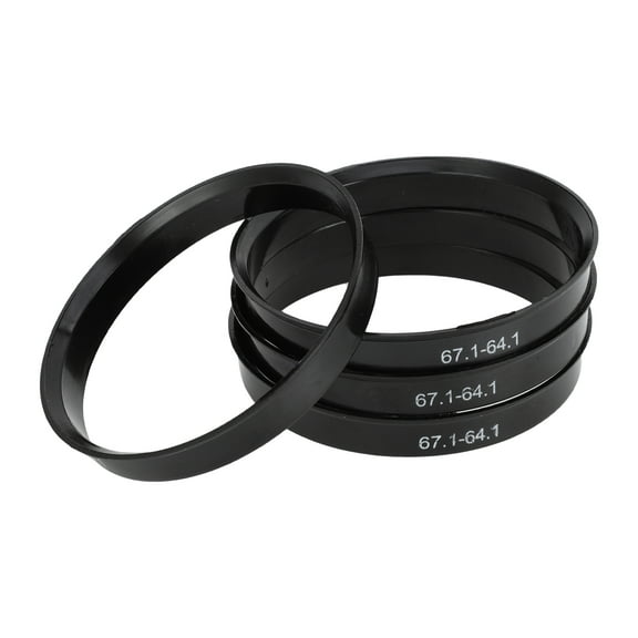 Unique Bargains Hub Centric Rings, 64.1mm ID 67.1mm OD  Car Wheel Hubrings ABS Plastic Black, 4pcs