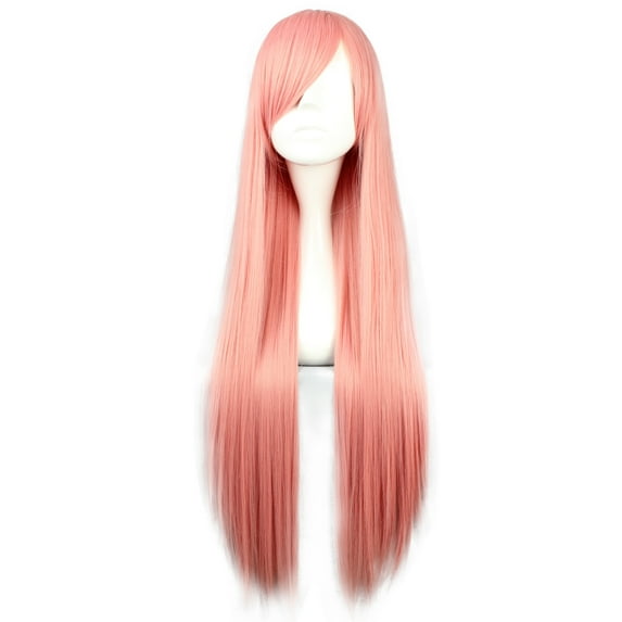 Unique Bargains Human Hair Wigs for Lady 31" Wigs for Women Wig Cap Long Hair