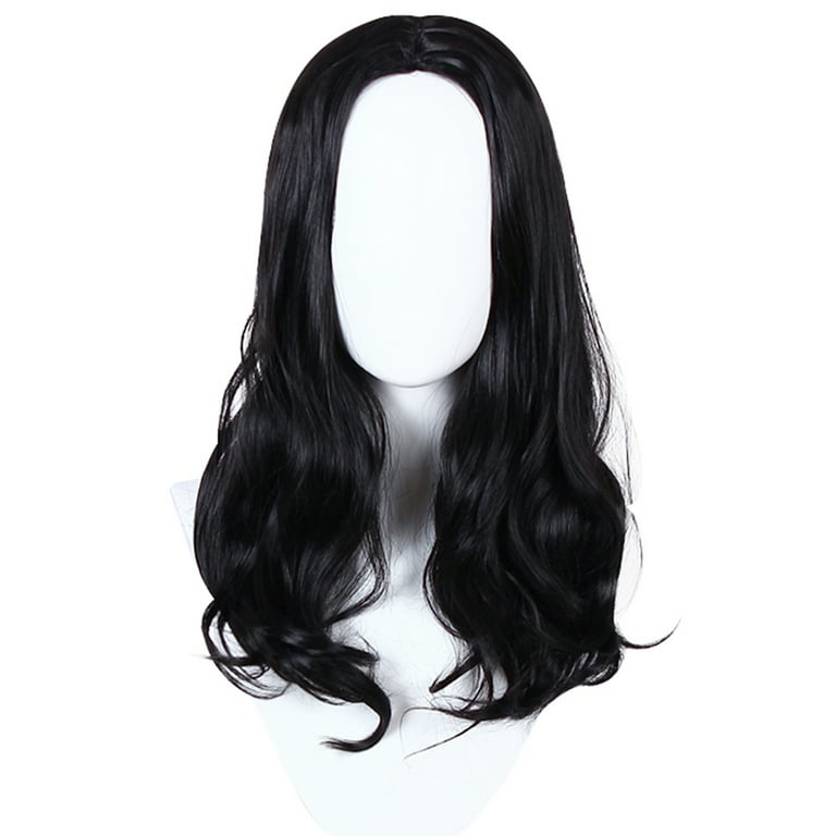 Unique Bargains Human Hair Wigs for Women Curly Wig W/ Wig Cap