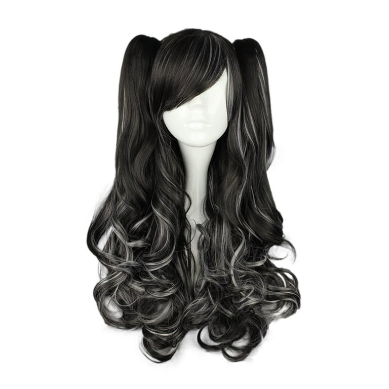 Human hair wig black and white sales