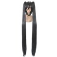 thumbnail image 1 of Unique Bargains Human Hair Wigs for Women with Wig Cap 51" Black Wigs, 1 of 6