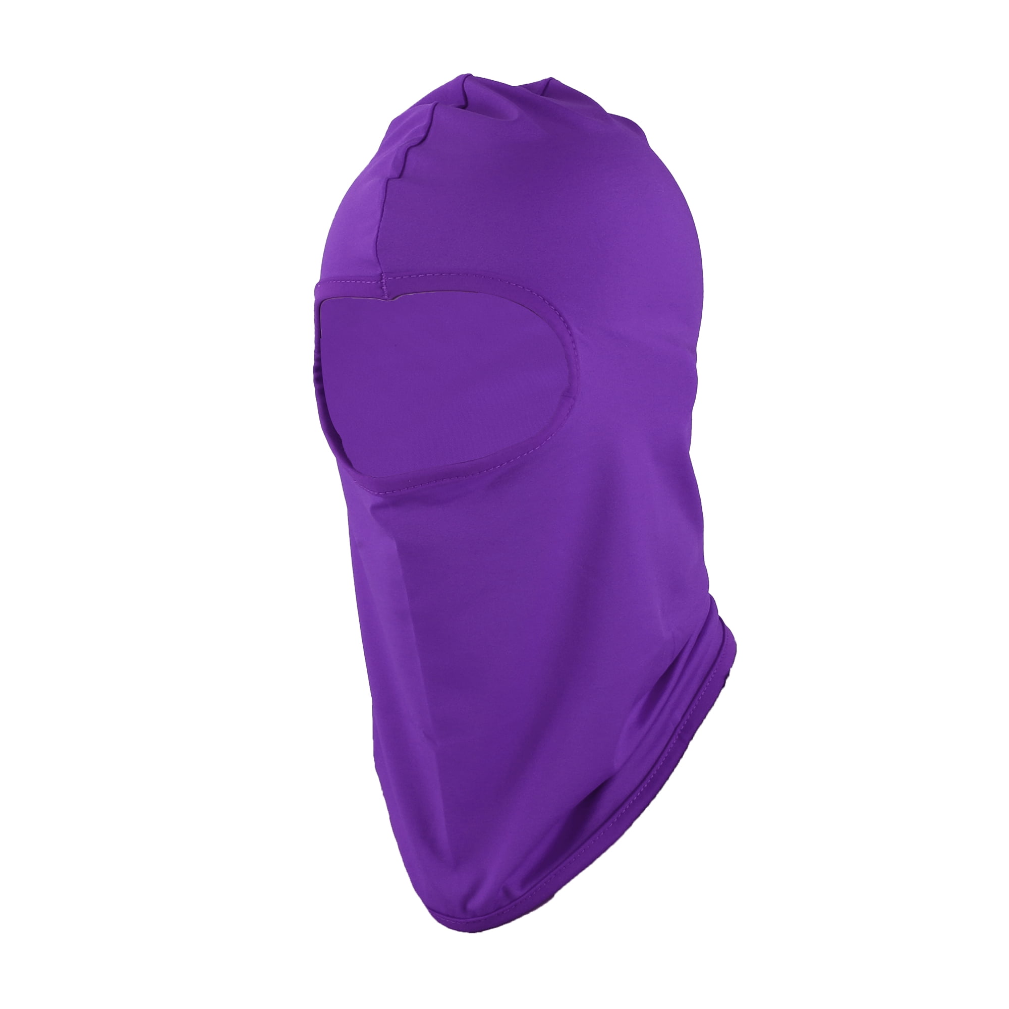 Unique Bargains Ice Silk Solid Color Balaclava Face Mask 1 Pc Purple