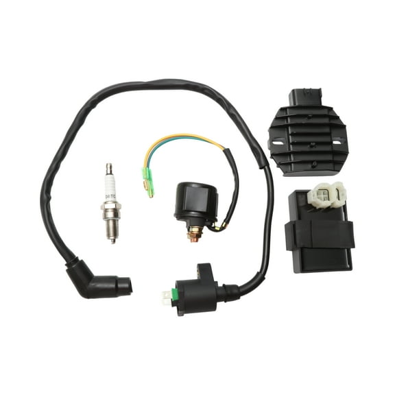 Unique Bargains Ignition Coil No.35850HM8B00 Ignition Coil Spark Plugs CDI Box Voltage Regulator Rectifier Relay for Honda TRX250X AC 13, 14, 16-19 Low Resistance