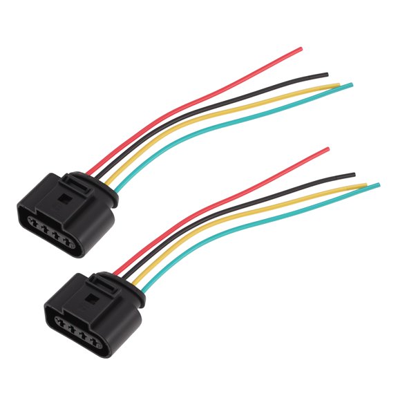 Unique Bargains Ignition Coil Plug Wiring Harness for Audi A3 Quattro 2.0T 2005-2014 for Audi A4 Quattro 1.8T 2001-2015 No.1J0973724 Harness Wiring Plug Pigtail 2 Pcs