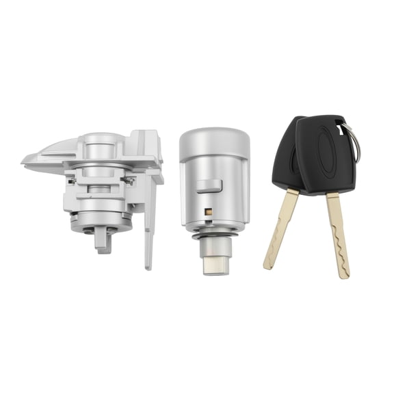 Unique Bargains Ignition Lock Cylinder & Front Left Side Door Lock Cylinder Set with 2 Chip Keys for Ford Escape 2013-2019 for Ford Focus 2012-2018 Replace ILS203