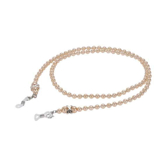 Unique Bargains Imitation Pearl Pattern Eyeglass Chain 29.53" 1 Pc Light Brown
