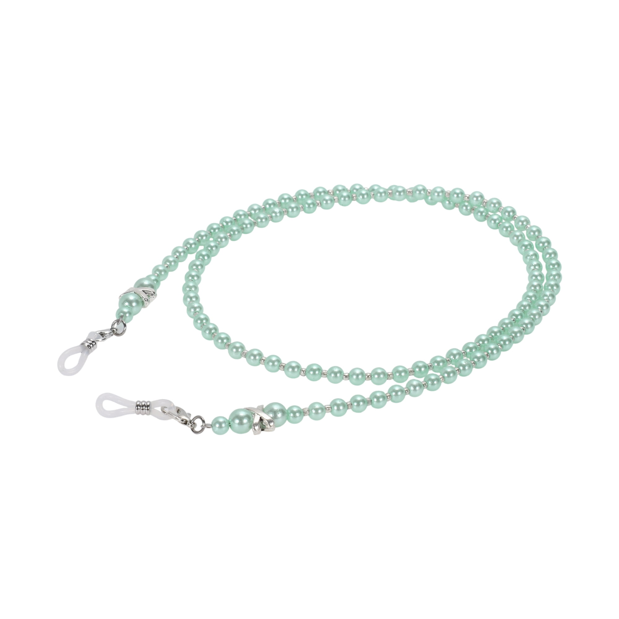 Unique Bargains Imitation Pearl Pattern Eyeglass Chain 29.53" 1 Pc Light Green