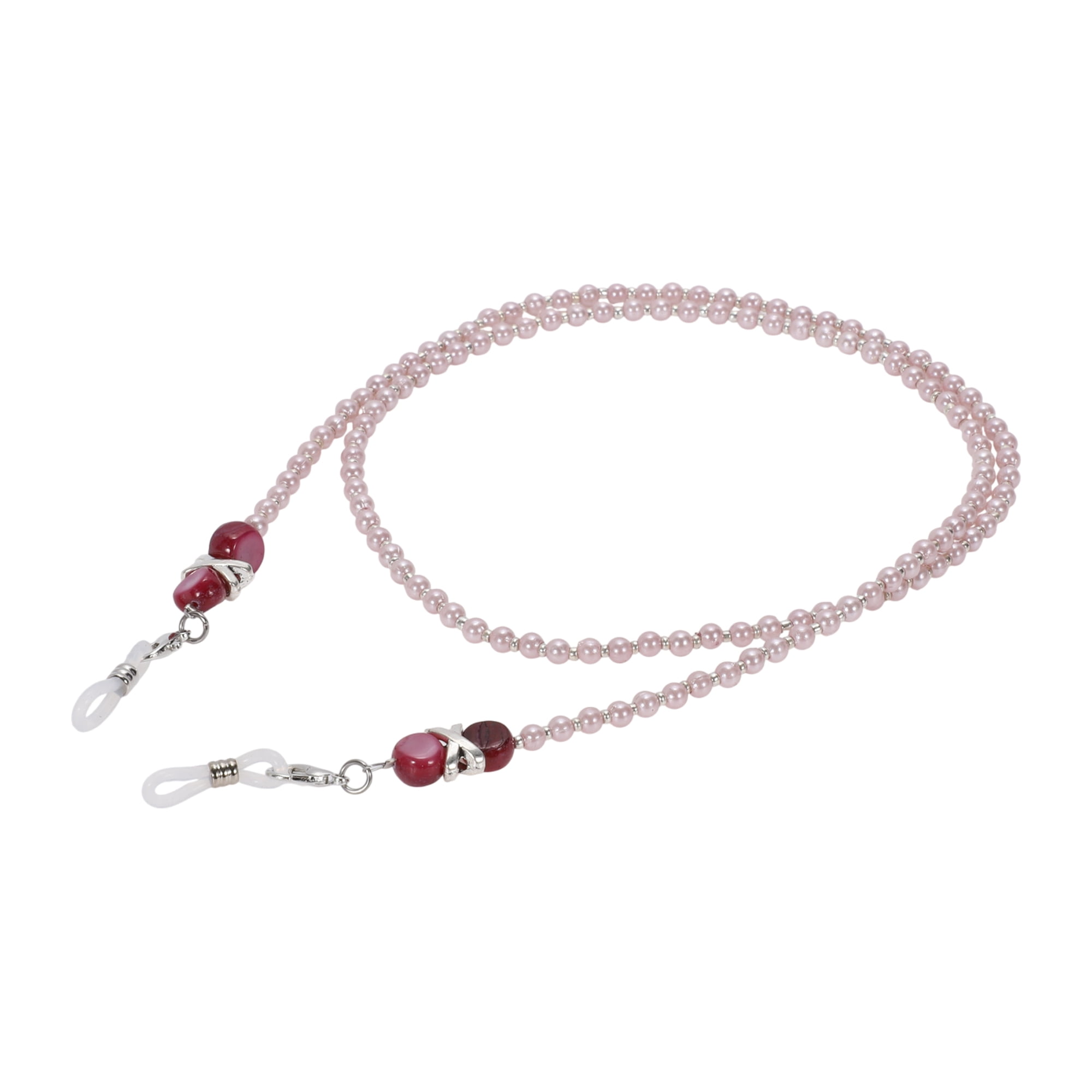 Unique Bargains Imitation Pearl Pattern Eyeglass Chain 29.53" 1 Pc Light Purple