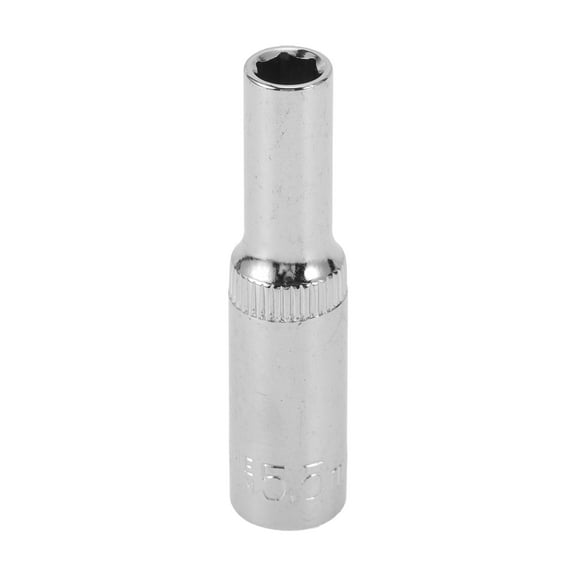 Unique Bargains Impact Socket 50mm for Car Motorcycle Dirtbike Repair Hardware Tool CR-V Silver Tone Durable 6 Point 5.5mm 1/4 Inch Drive