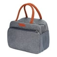 thumbnail image 1 of Unique Bargains Insulated Bag Lunch Bag Cooler Bag for Work Office Gray, 1 of 6
