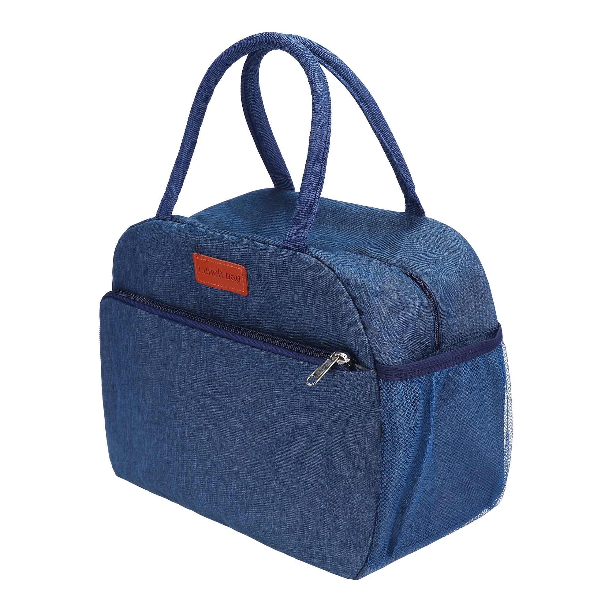 Unique Bargains Insulated Bag Lunch Bag Cooler Bag for Work Office Navy Blue