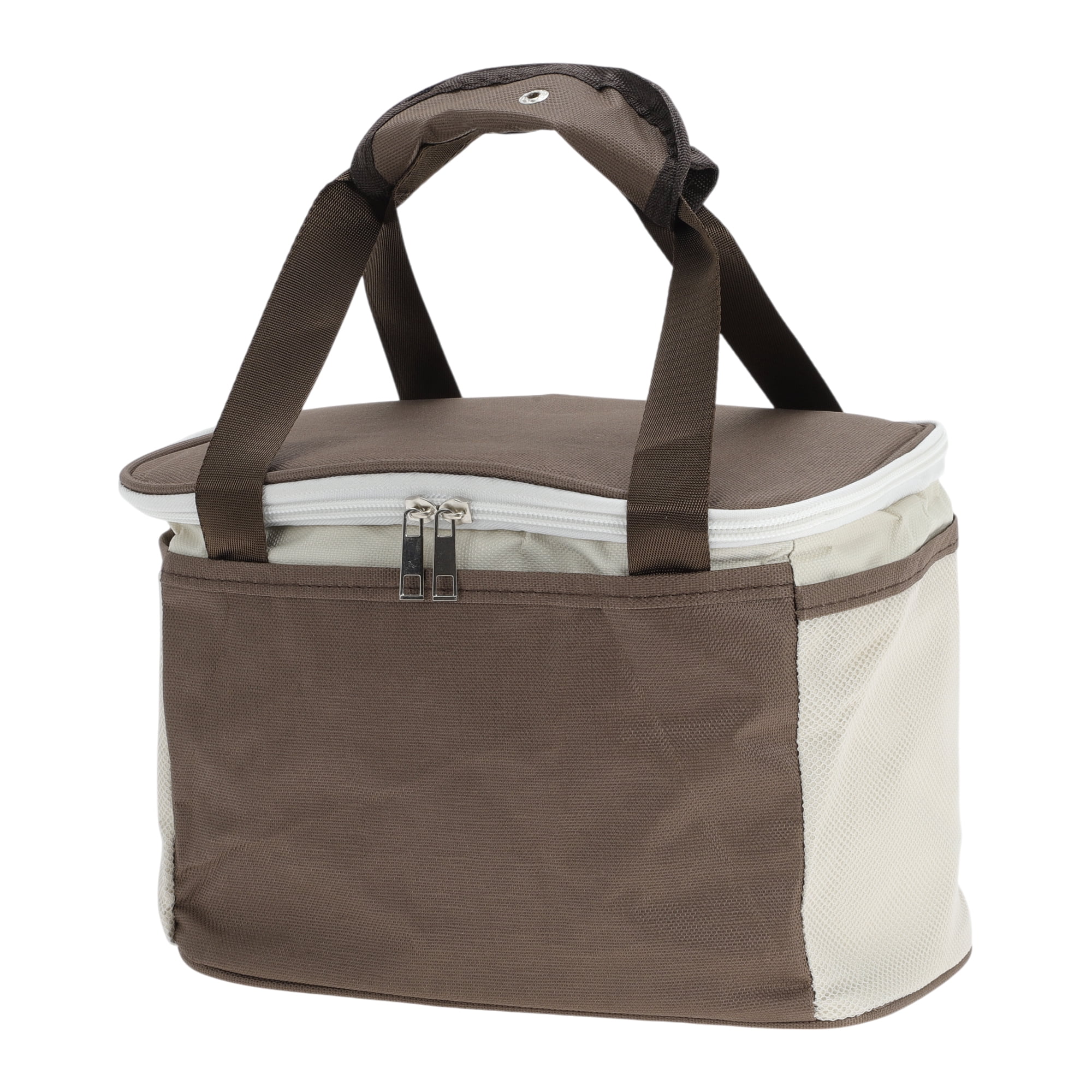 Unique Bargains Insulated Leak-proof Waterproof Lunch Bag Brown 228 oz