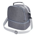 thumbnail image 1 of Unique Bargains Insulated Leakproof Lunch Bag for Office, Picnic Gray, 1 of 6