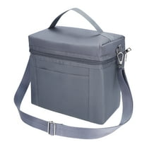 Unique Bargains Insulated Leakproof Lunch Bag for Work, Picnic Gray 9.4*5.5*9.1in