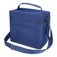 thumbnail image 1 of Unique Bargains Insulated Leakproof Lunch Bag for Work, Picnic Navy Blue 9.4*5.5*9.1in, 1 of 6