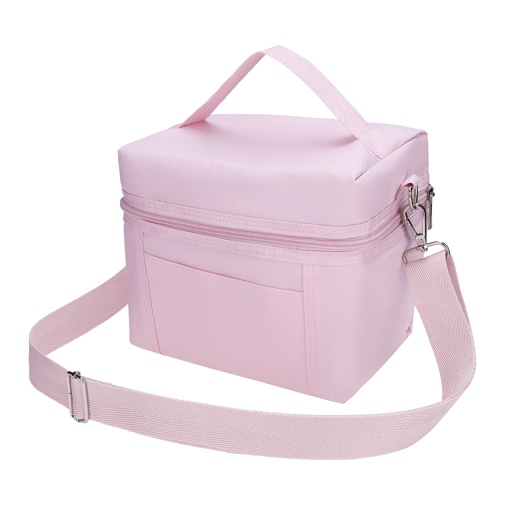 Unique Bargains Insulated Leakproof Lunch Bag for Work, Picnic Pink 8.3*5.1*7.1in