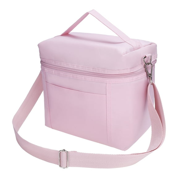 Unique Bargains Insulated Leakproof Lunch Bag for Work, Picnic Pink 9.4*5.5*9.1in