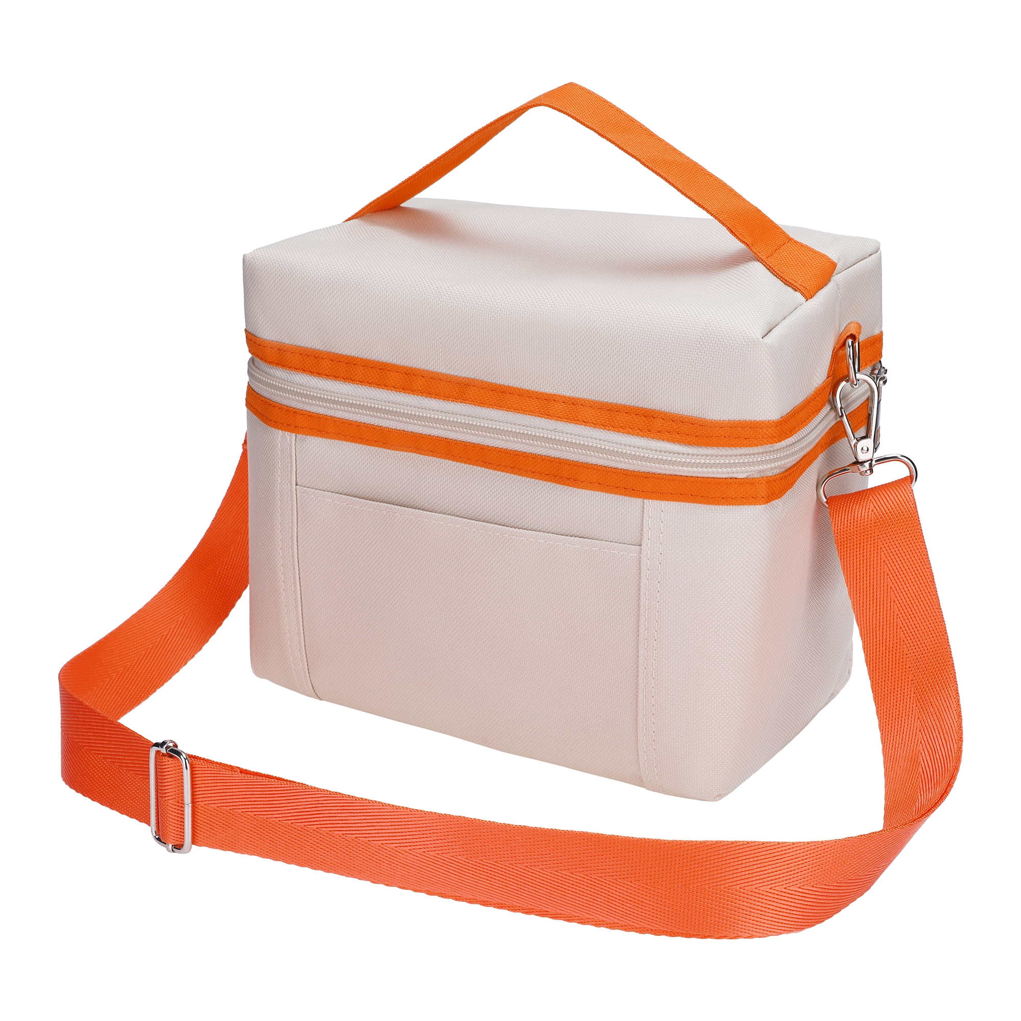 Unique Bargains Insulated Leakproof Lunch Bag for Work, Picnic White 8.3*5.1*7.1in