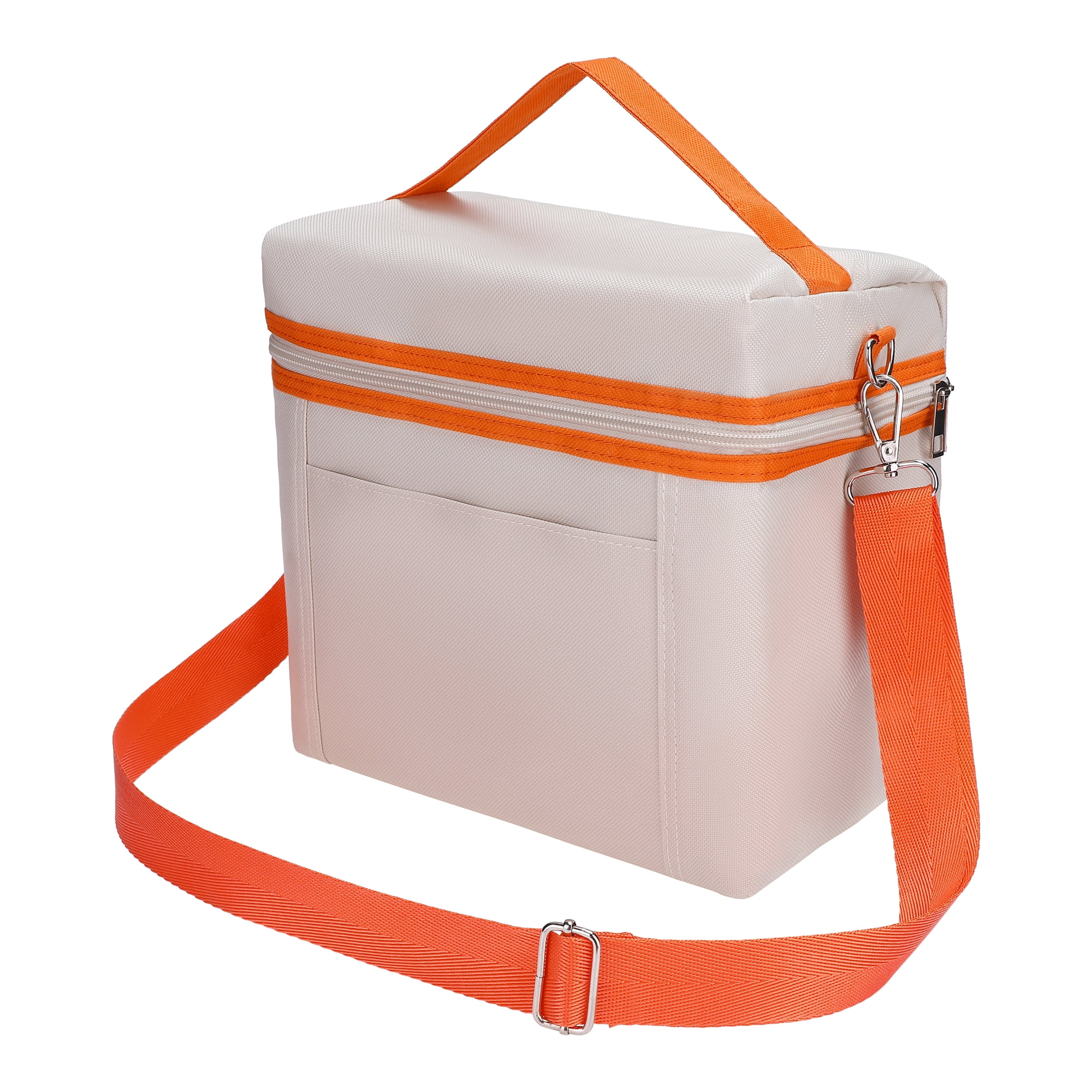 Unique Bargains Insulated Leakproof Lunch Bag for Work, Picnic White 9.4*5.5*9.1in