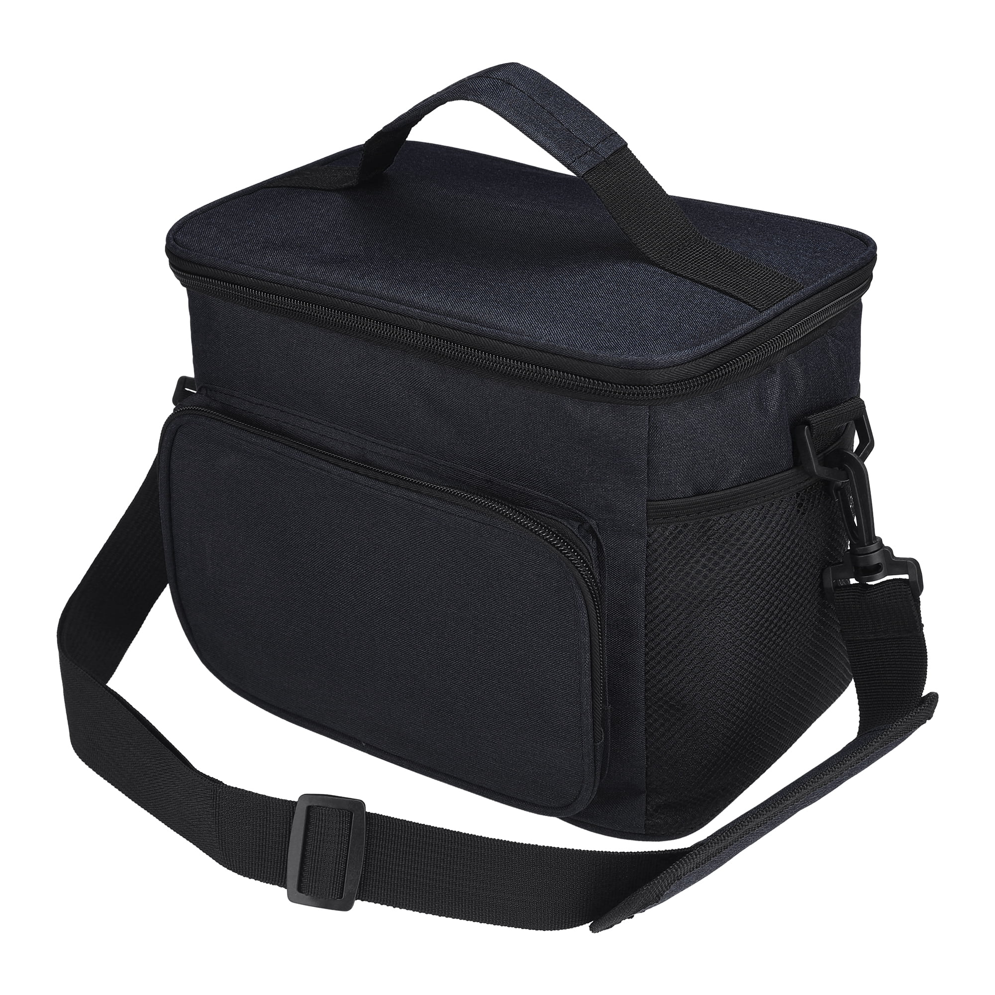 Unique Bargains Insulated Lunch Bag Leakproof Lunch Box for Work Office Black