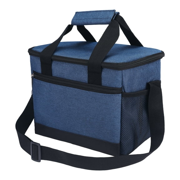 Unique Bargains Insulated Lunch Bag Leakproof Lunch Box for Work Office Navy Blue