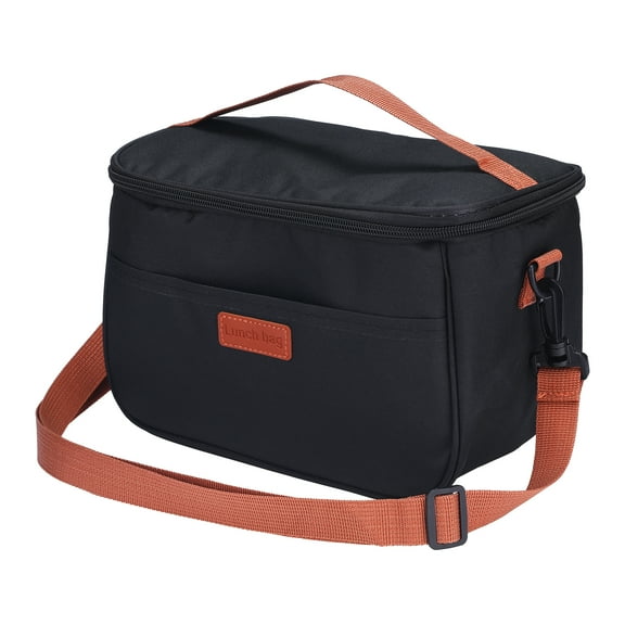 Unique Bargains Insulated Lunch Bag for Office Picnic Black