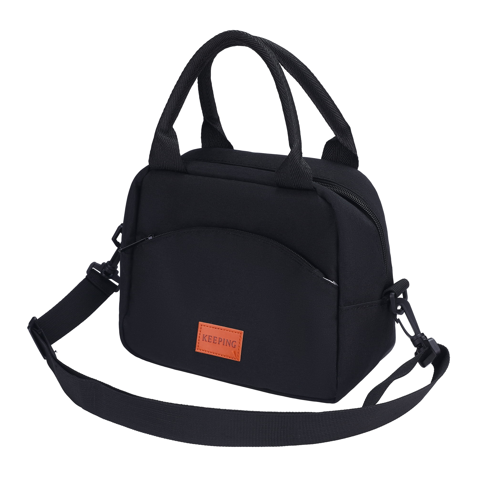 Unique Bargains Insulated Lunch Bag for Office, Picnic Black