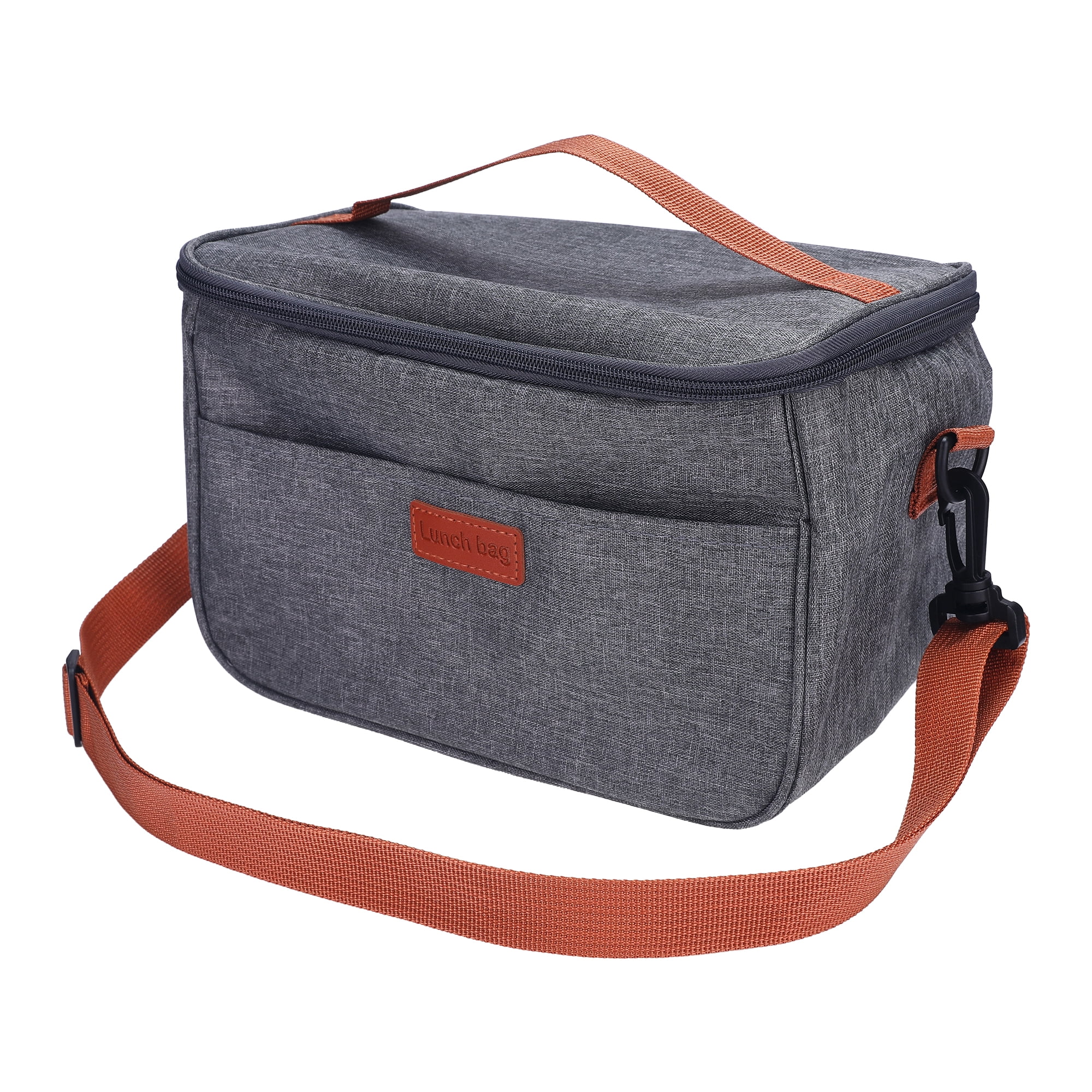 Unique Bargains Insulated Lunch Bag for Office Picnic Gray