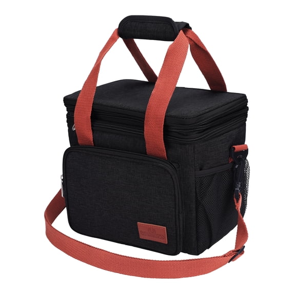Unique Bargains Insulated Lunch Bag for Work Office, Picnic, Beach Black