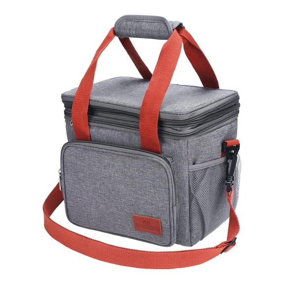 Unique Bargains Insulated Lunch Bag for Work Office, Picnic, Beach Gray