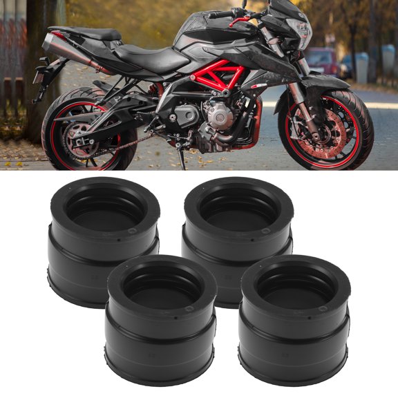 Unique Bargains Intake Carb Joint Boot Insulator for Honda CB650 RC03 1979-1982 Motorcycle Carburetor Connector with 37 mm Inner Diameter Black Rubber 4 Pcs
