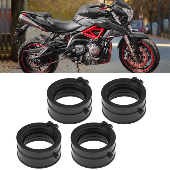 Unique Bargains Intake Carb Joint Boot Insulator for Honda CBR600 CBR600F2 1991-1994 Motorcycle Carburetor Connector with 42 mm Inner Diameter Black Rubber 4 Pcs