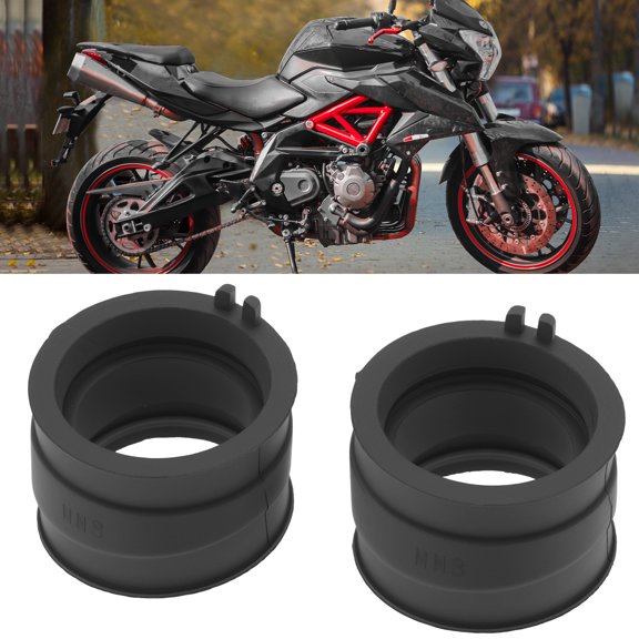 Unique Bargains Intake Carb Joint Boot Insulator for Honda NV400 Shadow 1995-1997 Motorcycle Carburetor Connector with 40.5 mm Inner Diameter Black Rubber 2 Pcs