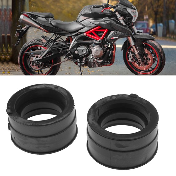 Unique Bargains Intake Carb Joint Boot Insulator for Kawasaki EJ400 W400 2006-2008 Motorcycle Carburetor Connector with 45 mm Inner Diameter Black Rubber 2 Pcs