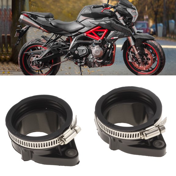 Unique Bargains Intake Carb Joint Boot Insulator for Polaris RZR RS1 18-19 RZR XP 1000 16-19 Motorcycle Carburetor Connector with 58 mm Inner Diameter Black 1 Pair