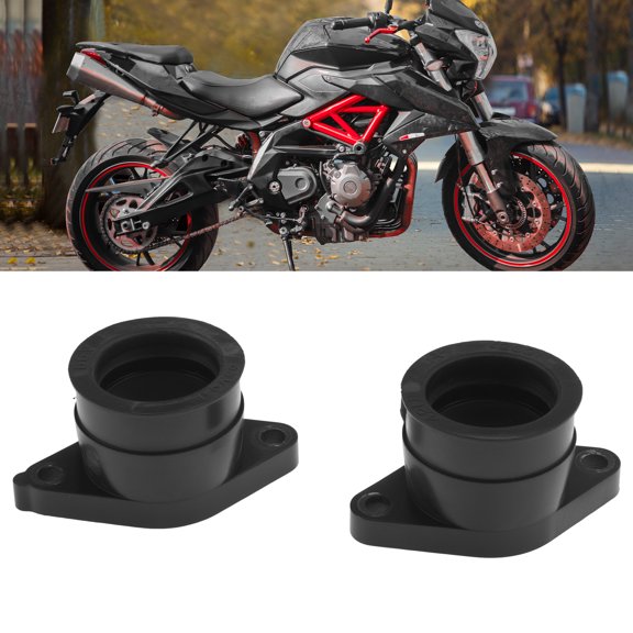 Unique Bargains Intake Carb Joint Boot Insulator for Yamaha TT350 1986-1987 Motorcycle Carburetor Connector with 32 mm Inner Diameter Black Rubber 2 Pcs
