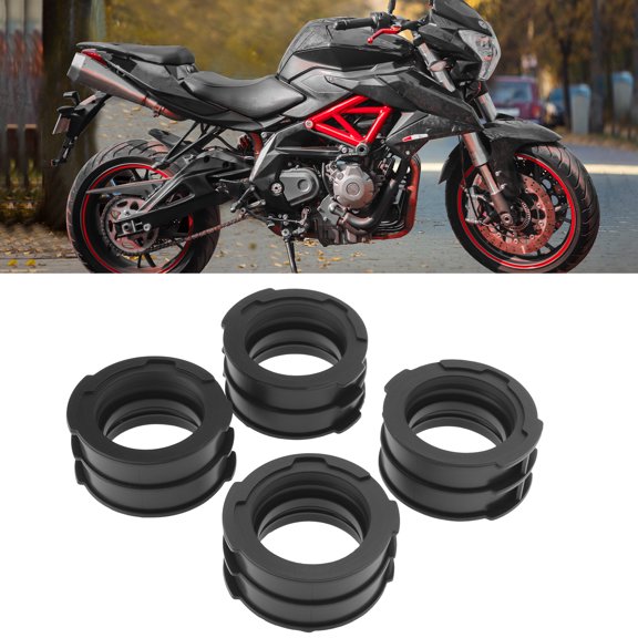 Unique Bargains Intake Carb Joint Boot Insulator for Yamaha V-MAX 1200 VMX12V 1985-2007 Motorcycle Carburetor Connector with 42 mm Inner Diameter Black Rubber 4 Pcs