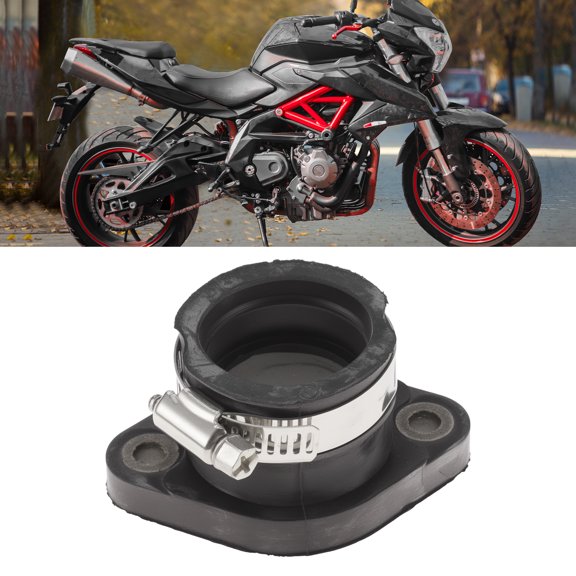 Unique Bargains Intake Carb Joint Boot Insulator for Polaris 300 2x4 1994 Motorcycle Carburetor Connector Black Rubber 1 Pcs