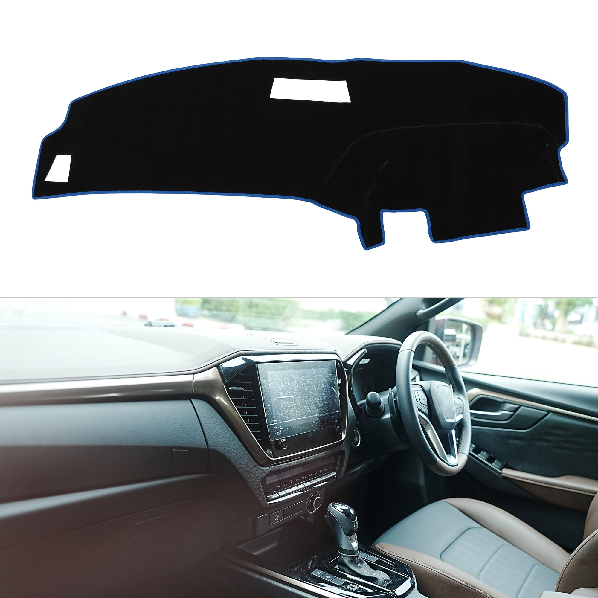 Unique Bargains Interior Dashboard Cover for Ford for Ranger 1989-1994 Non-Slip Dash Cover Mat Polyester Silicone
