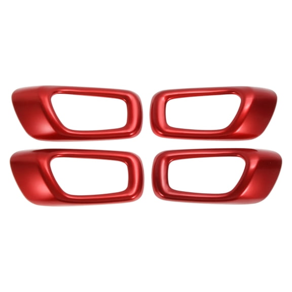 Unique Bargains Interior Door Handle Bowl Cover Trim for Honda Civic 11th gen 2022-2024 Inner Door Handle Decoration Frame Trim Red 1 Set