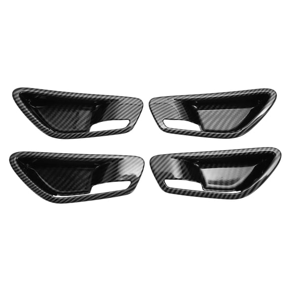 Unique Bargains Interior Door Handle Bowl Cover Trim for Hyundai Tucson 2022-2024 Inner Door Handle Decoration Frame Trim Carbon Fiber Black 1 Set