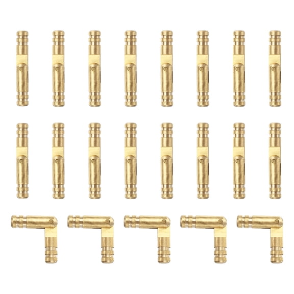 Unique Bargains Invisible Barrel Brass Hinges for Concealed Applications 4x25mm Gold