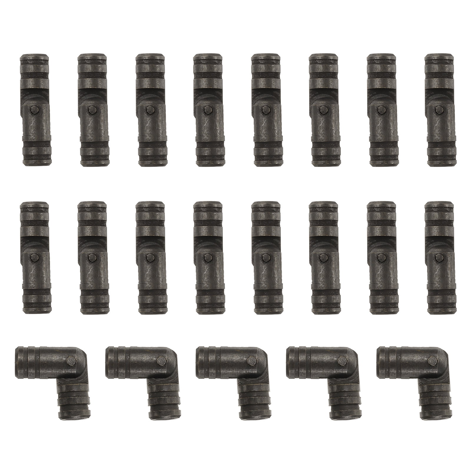Unique Bargains Invisible Barrel Brass Hinges for Concealed Applications 5x19mm Black