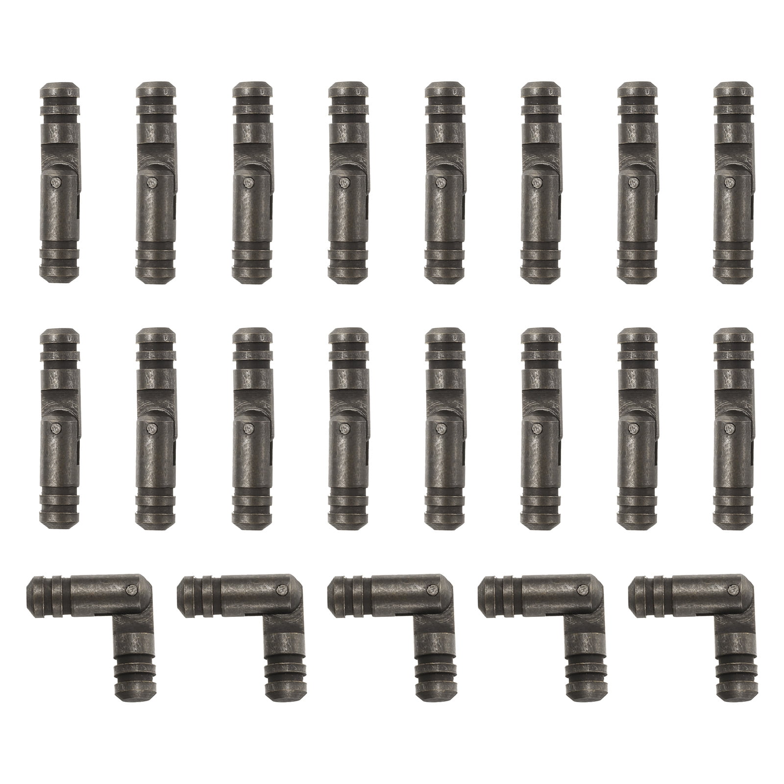 Unique Bargains Invisible Barrel Brass Hinges for Concealed Applications 5x25mm Black