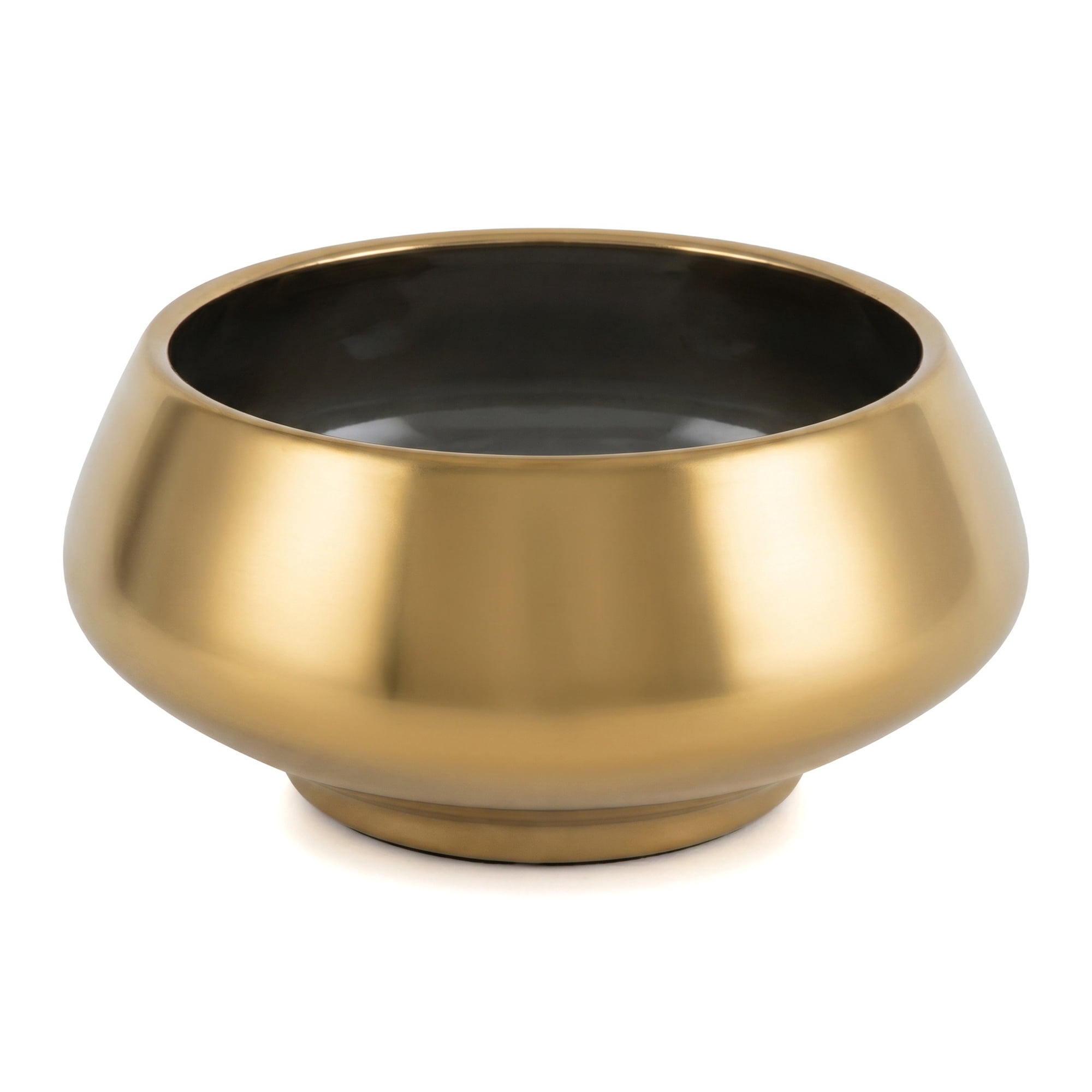 Unique Bargains Irregular Ceramic Decorative Bowl & Catchall Tray Gold 6.1" x 6.1" x 2.8"