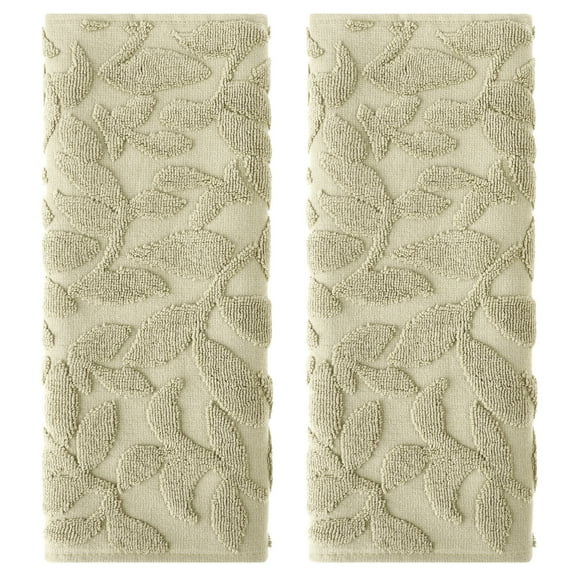Unique Bargains Jacquard Pattern Boho Hand Towels Set for Bathroom, Kitchen Khaki 2